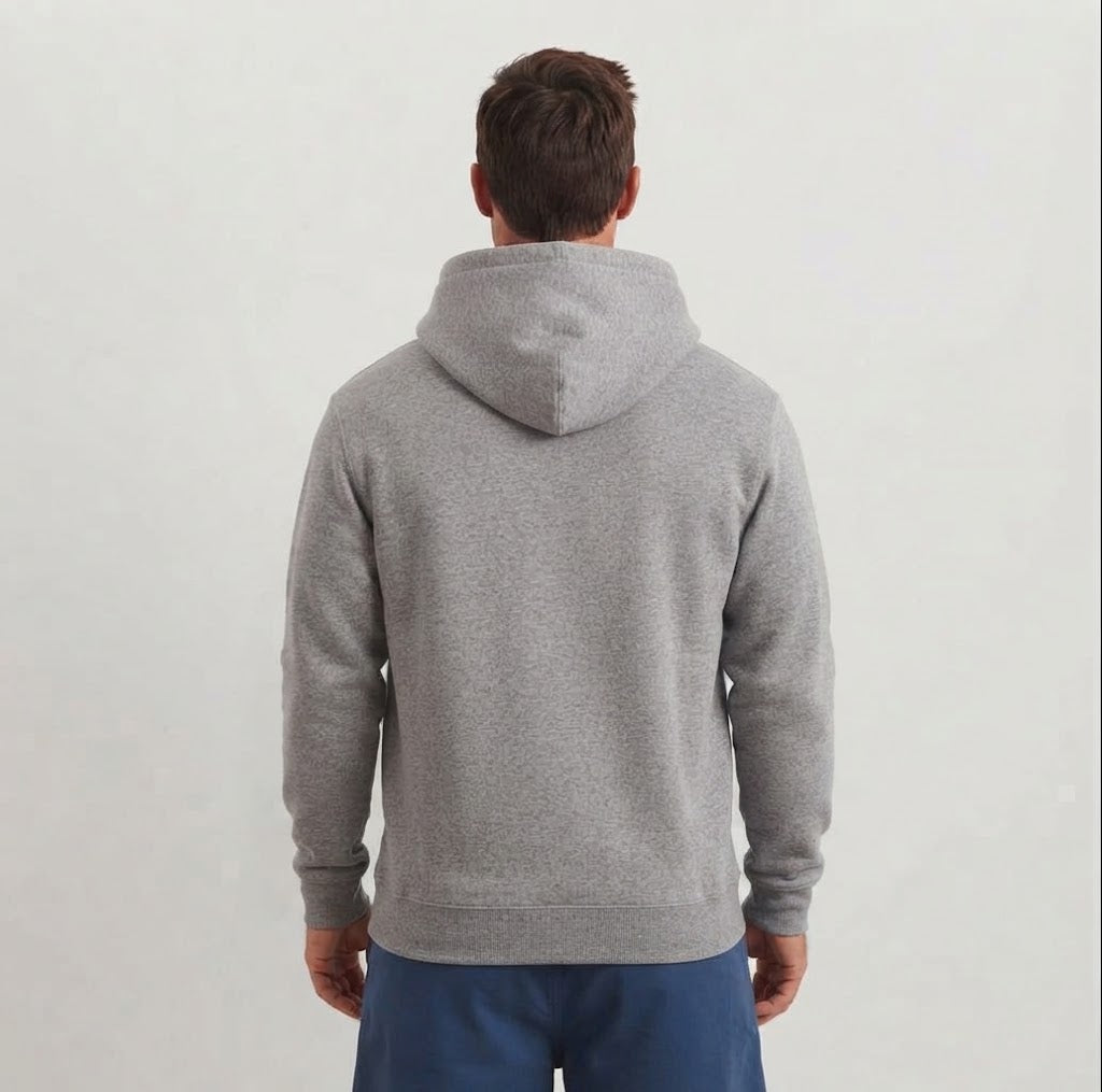 Men's Slub Hoodie, Drawstring Hood, Long Sleeves
