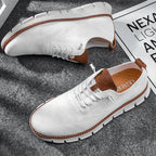 Men's knitted lace-up trainers with textured soles