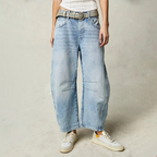 Women's high-waist cropped wide-leg trousers with front pockets