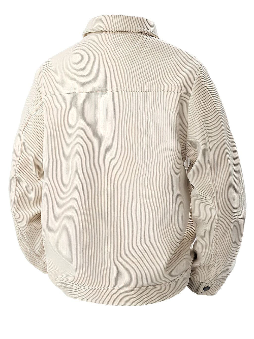Men's ribbed corduroy jacket with collar, button front and four pockets