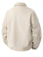 Men's ribbed corduroy jacket with collar, button front and four pockets