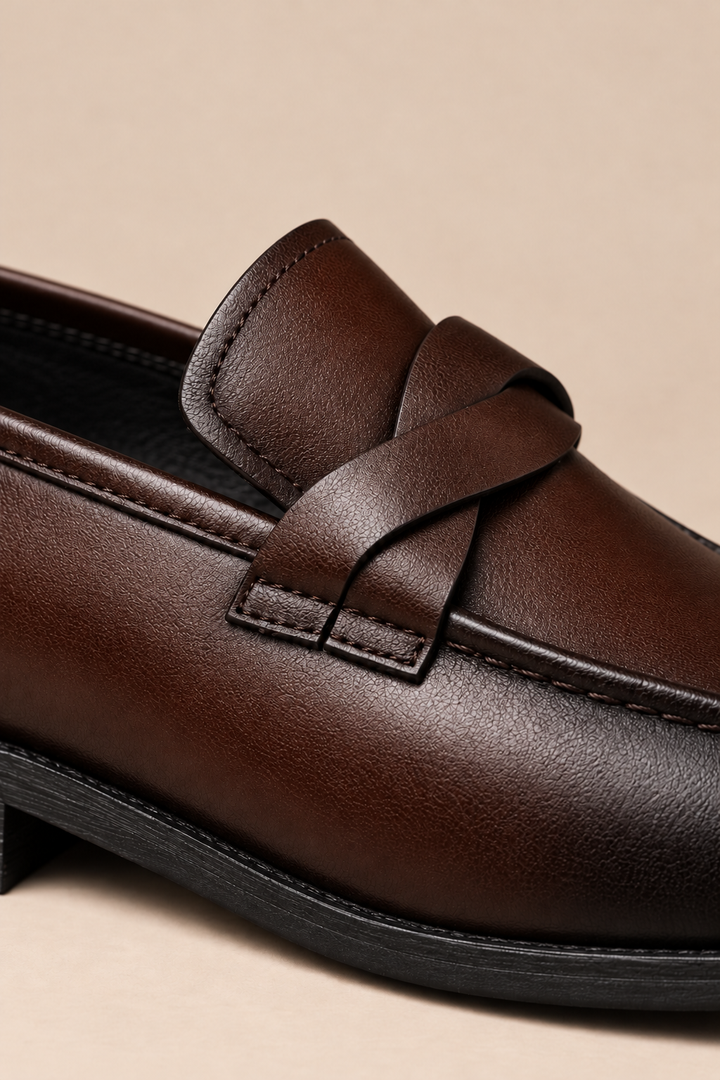 Men's Smooth Moc Toe Penny Loafers