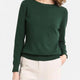 Women's classic crew neck sweater with long sleeves
