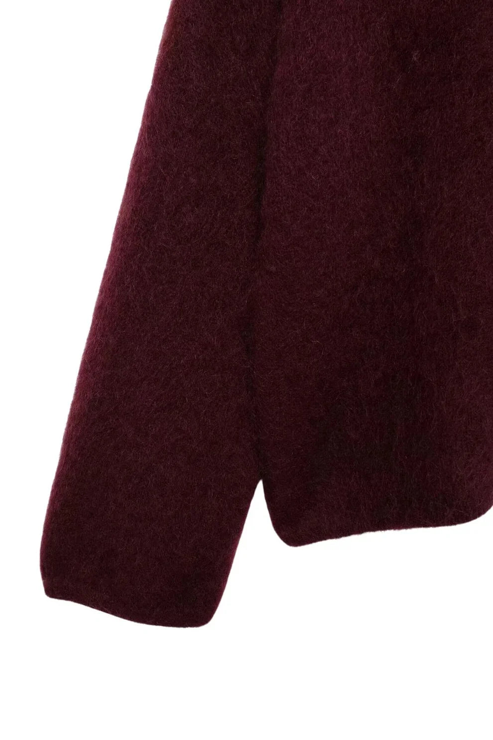 Women's relaxed crew neck sweater with long sleeves and ribbed trims