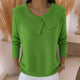 Women's collared jumper with large pleated collar and long sleeves