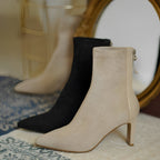 Women's pointed toe ankle boots with tall heels