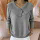 Women's collared jumper with large pleated collar and long sleeves