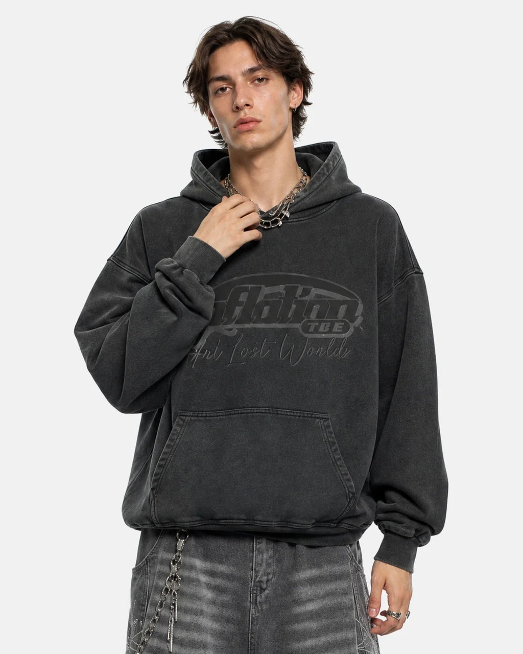 Dark grey streetwear garment
