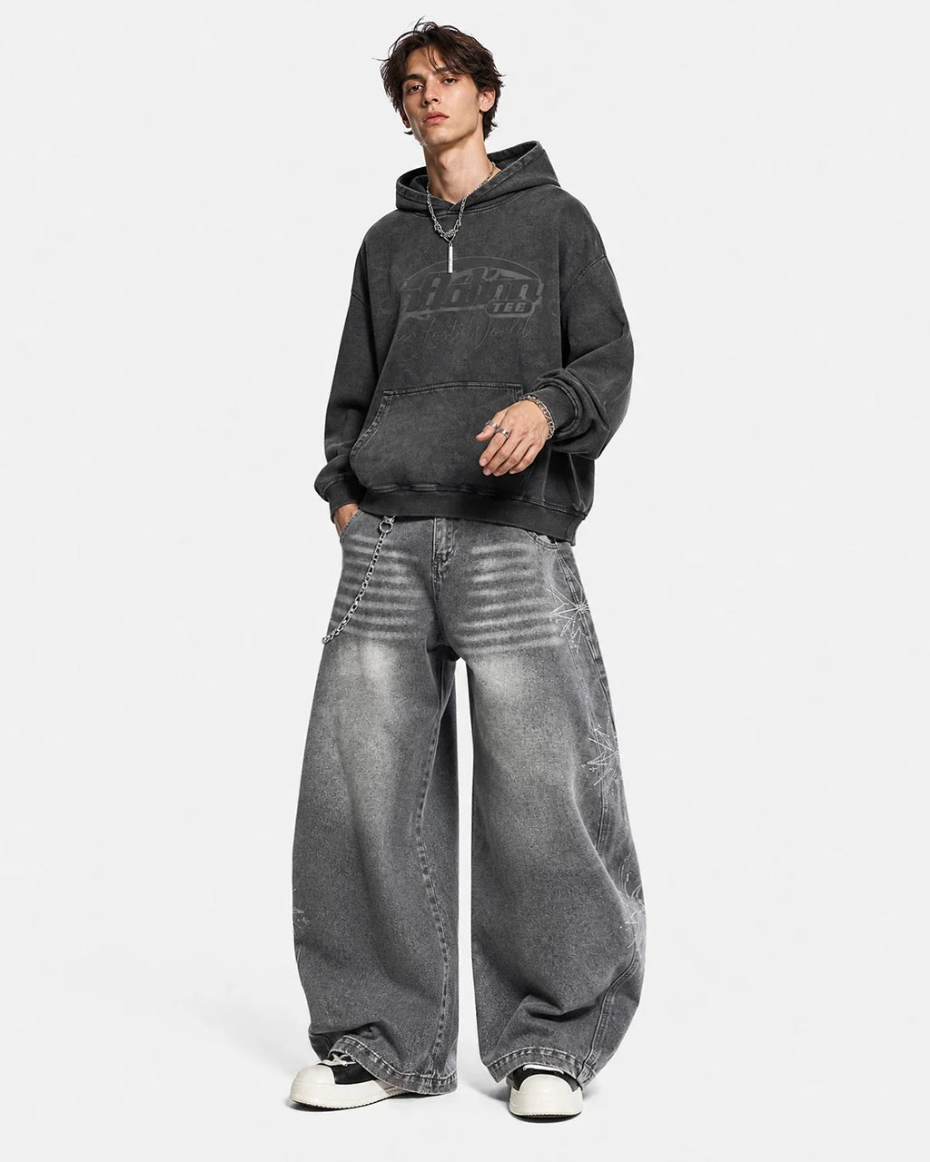 Dark grey streetwear garment