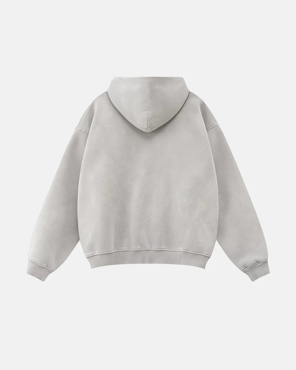 Men's washed graphic zip-up hoodie with hood and front pockets