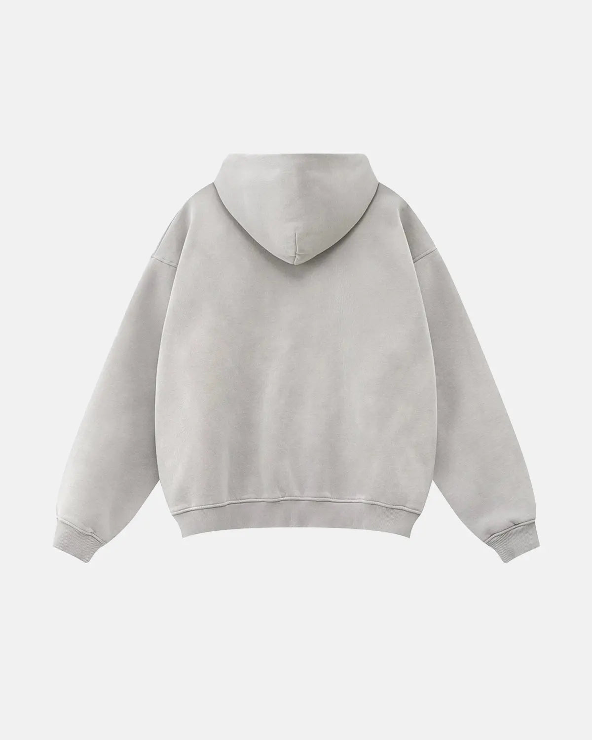 Men's washed graphic zip-up hoodie with hood and front pockets