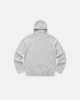 Men's textured hooded pullover with high neck and long sleeves