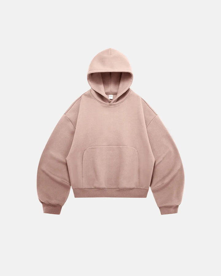 Unisex boxy hoodie with hood, long sleeves and kangaroo pocket