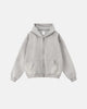 Men's acid washed full zip hoodie with hood and front pockets