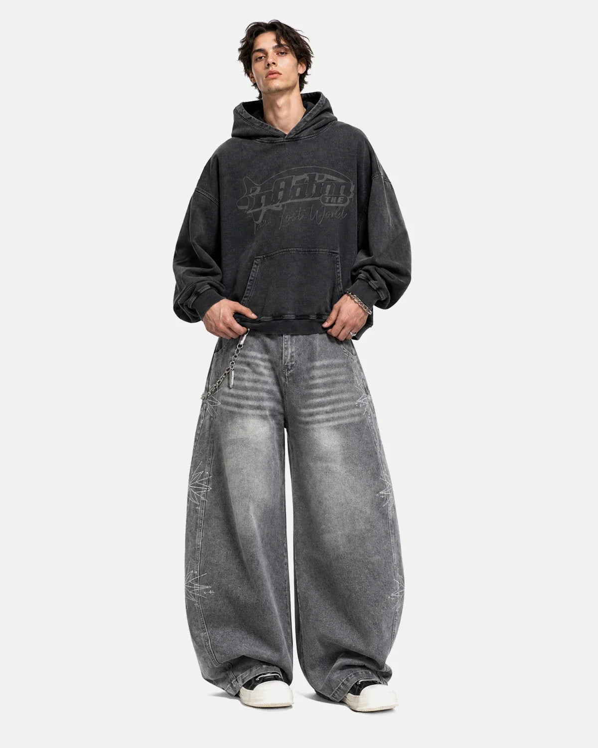 Dark grey streetwear garment
