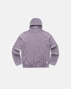 Men's textured hooded pullover with high neck and long sleeves