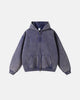Men's washed zip-up hoodie with hood and kangaroo pockets