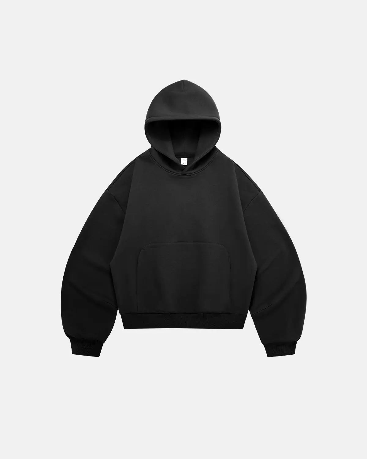 Unisex boxy hoodie with hood, long sleeves and kangaroo pocket