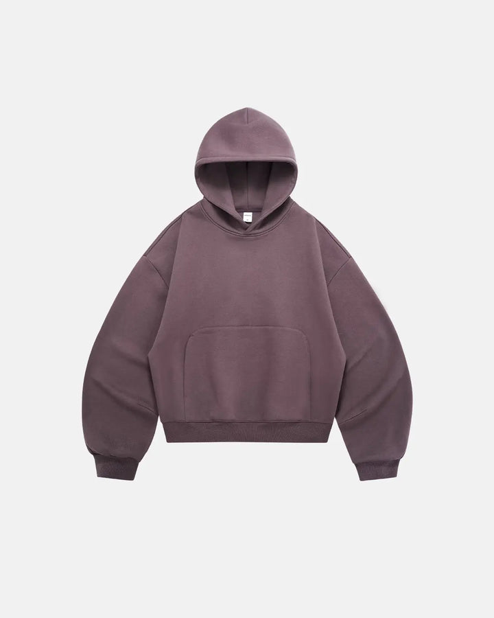 Unisex boxy hoodie with hood, long sleeves and kangaroo pocket