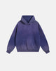 Acid-washed hooded sweatshirt with long sleeves and front kangaroo pocket