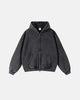 Men's washed zip-up hoodie with hood and kangaroo pockets