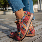Women's multicolour patchwork sneakers with geometric panels