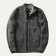 Men's chunky textured knit jacket with zip fastening and ribbed trims