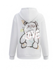 Unisex oversized hooded sweatshirt with illustrated LOVE graphic on the back