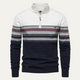 Men's Fair Isle quarter-zip sweater with cable-knit detail