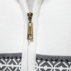 Men's Fair Isle quarter-zip sweater with cable-knit detail