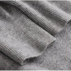Men's plain crew neck sweater with long sleeves and ribbed trims