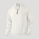 Men's cable knit half-zip sweater with high neck