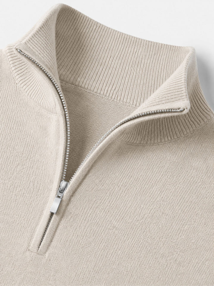 Men's Fine Knit Quarter-Zip Jumper