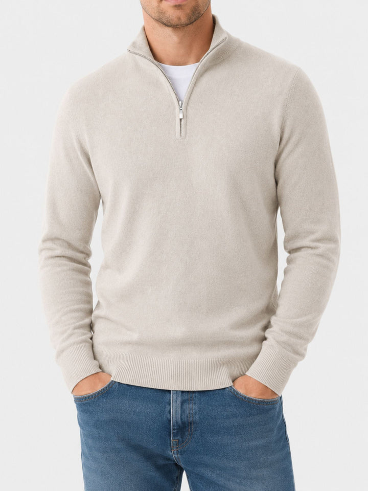 Men's Fine Knit Quarter-Zip Jumper