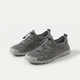 Mesh sneakers with toggle laces and segmented flat soles
