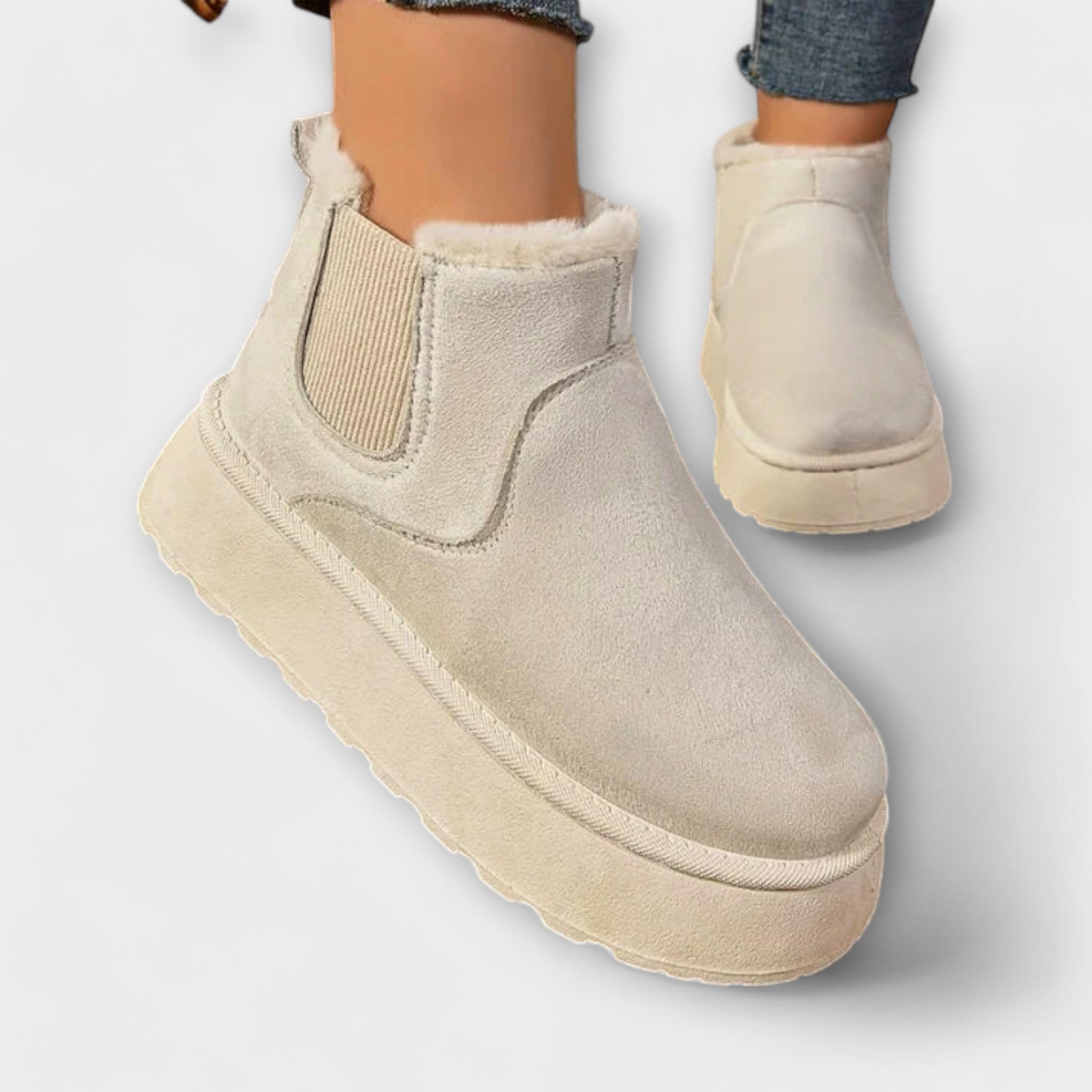 Chelsea ankle boots with elastic side panels and platform soles