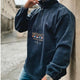 Men's quarter-zip sweater with Monaco graphic, mock neck and long sleeves