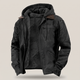Men's Fleece-Lined Hooded Canvas Work Jacket