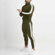 Men's striped tracksuit set with zip jacket and joggers