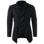 Men's casual cardigan with button front and long sleeves