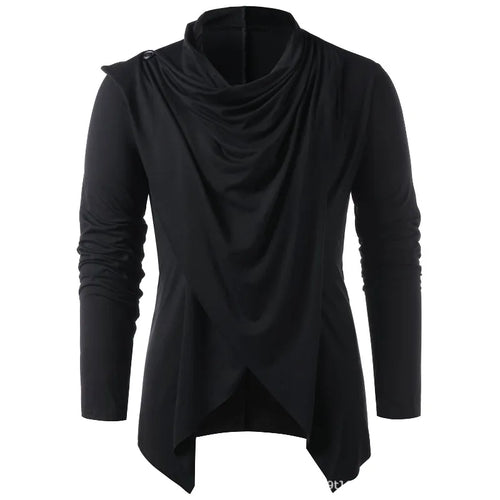 Men's casual cardigan with button front and long sleeves