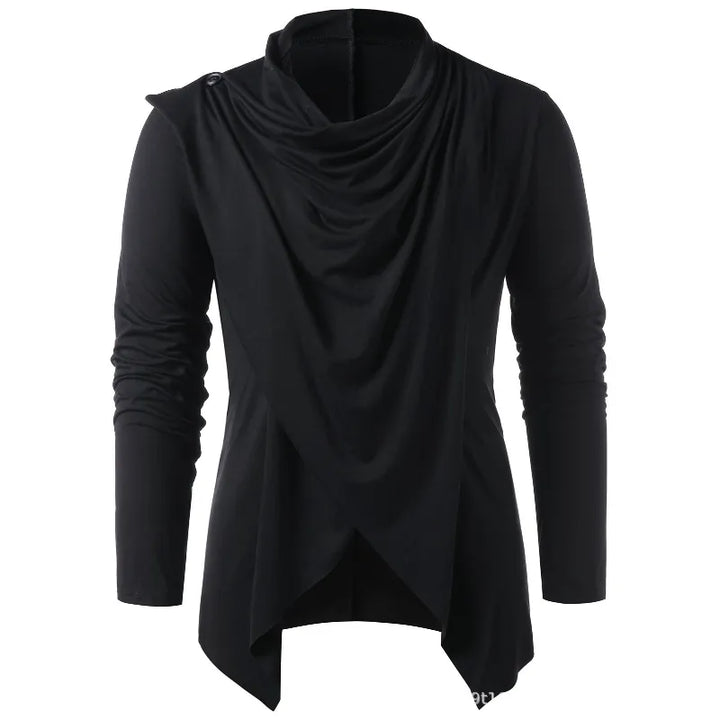 Men's casual cardigan with button front and long sleeves