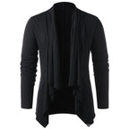 Men's casual cardigan with button front and long sleeves