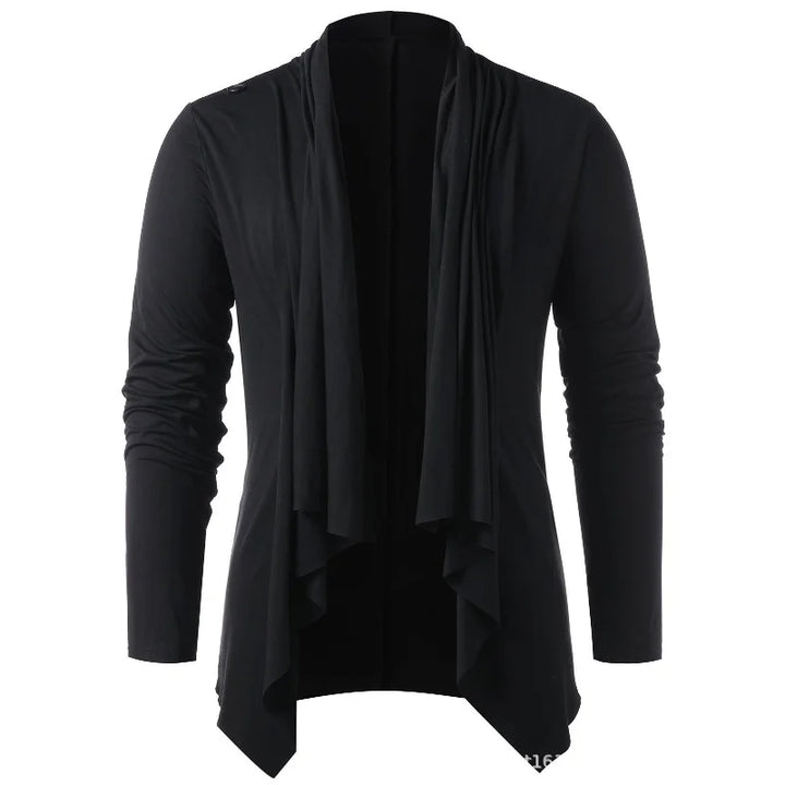 Men's casual cardigan with button front and long sleeves