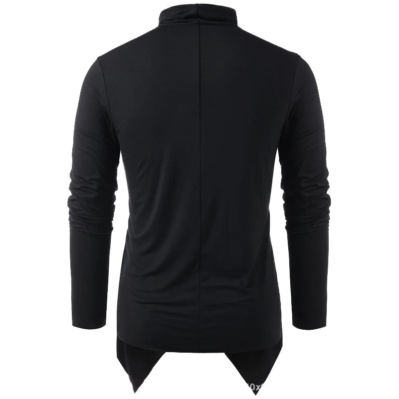 Men's casual cardigan with button front and long sleeves