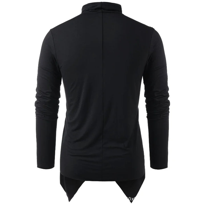 Men's casual cardigan with button front and long sleeves