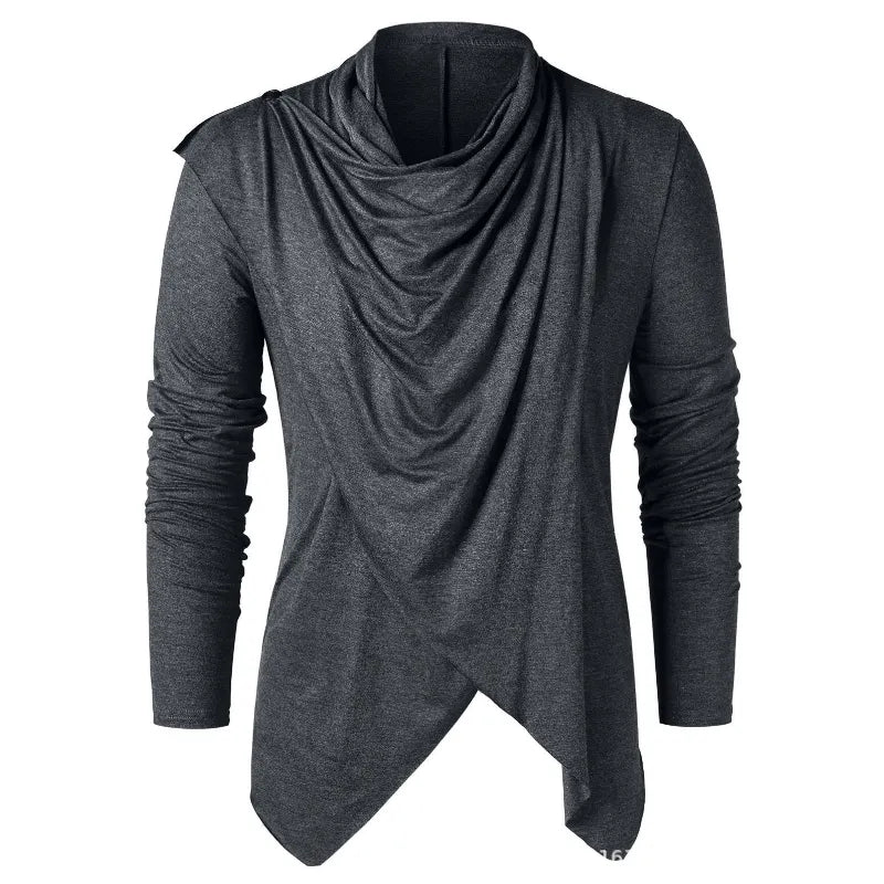 Men's casual cardigan with button front and long sleeves