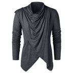 Men's casual cardigan with button front and long sleeves