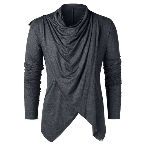 Men's casual cardigan with button front and long sleeves