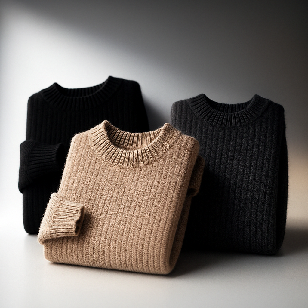 Unisex plain jumper in beige, grey and black colour options
